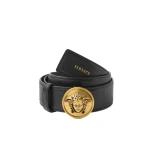 Versace Leather Belt 3.5 cm in Black | Belts | Coveti