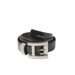 Versace Leather Belt 3 cm in Black, Ref. 1B00K | Belts | Coveti