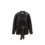 Versace Leather Blouson in Black Calf Leather | Leather Jackets | Coveti