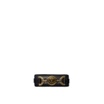 Versace Leather Hair Clip in Black | Hair Accessories | Coveti