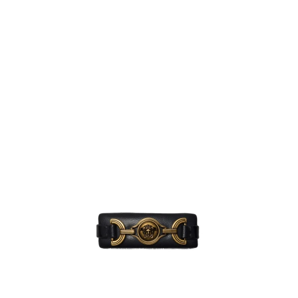 Leather Hair Clip in Black