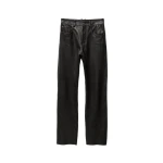Versace Leather Pants in Black | Pants | Coveti