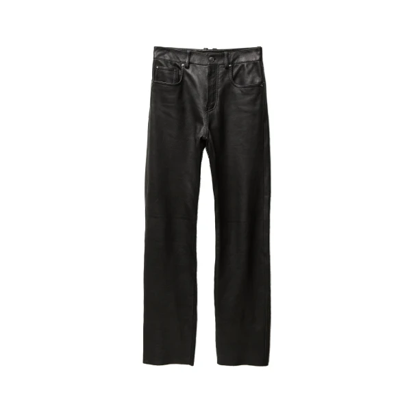 Versace Leather Pants in Black | Pants | Coveti