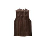 Versace Leather Patchwork Mini Dress in Brown | Mini Dresses | Coveti