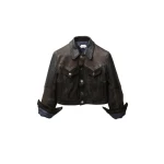 Versace Leather Slim Blouson in Black | Leather Jackets | Coveti
