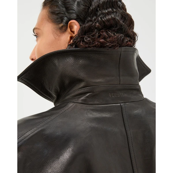 Versace Leather Vest in Black, view 5 | Vests