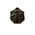 Versace Leather Vest in Black | Vests | Coveti