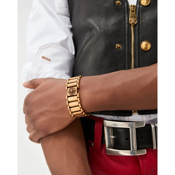 Versace Link Bracelet in Gold, view 2 | Bracelets