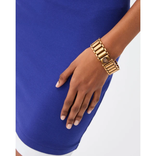 Versace Link Bracelet in Gold, view 5 | Bracelets