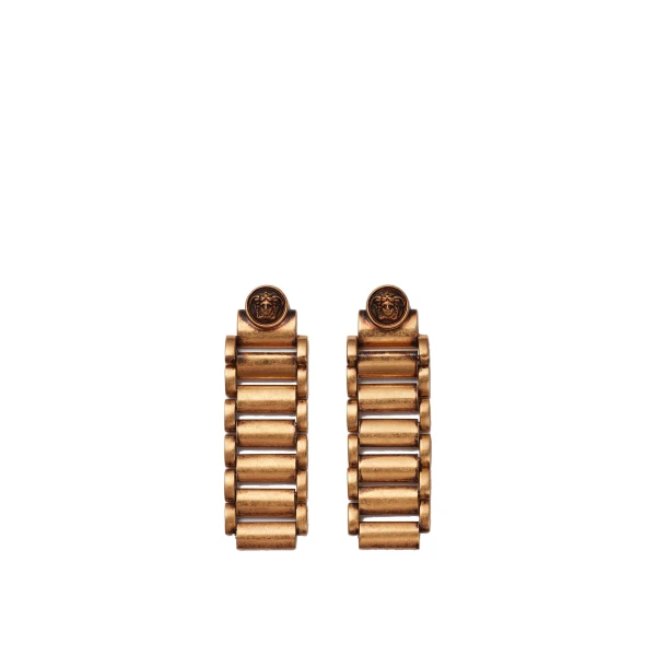 Versace Link Earrings in Gold | Earrings | Coveti