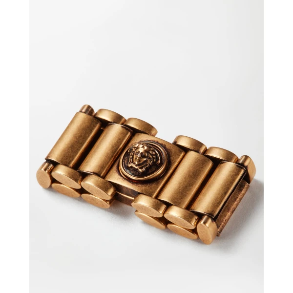 Versace Link Ring in Gold, view 3 | Rings