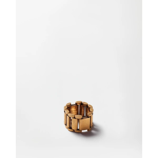 Versace Link Ring in Gold, view 4 | Rings