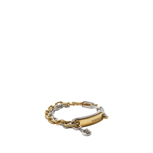 Logo Tag Bracelet in Silver and Gold