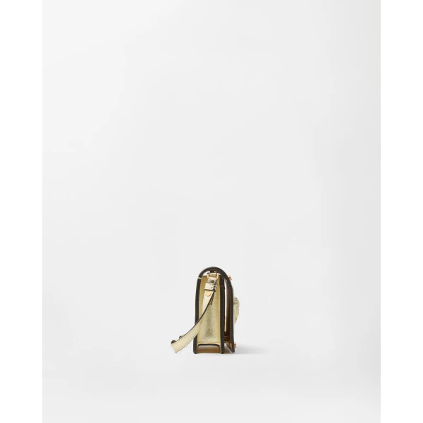 Versace Lou Metallic Nappa Mini Bag in Gold, view 2 | Mini Bags