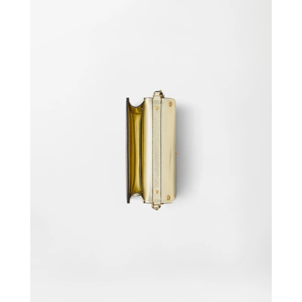 Versace Lou Metallic Nappa Mini Bag in Gold, view 4 | Mini Bags