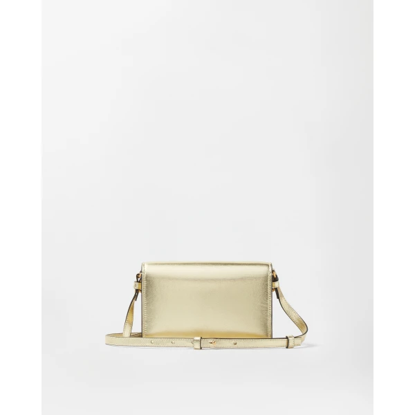 Versace Lou Metallic Nappa Mini Bag in Gold, view 5 | Mini Bags