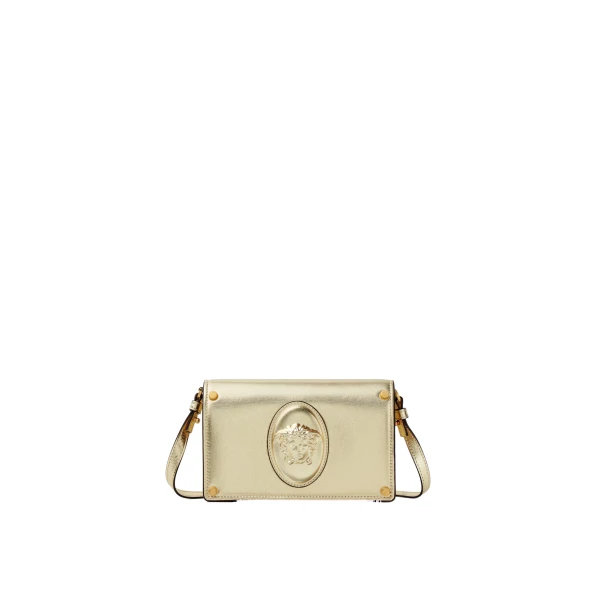 Lou Metallic Nappa Mini Bag in Gold