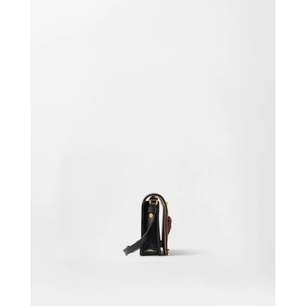 Versace Lou Nappa Mini Bag in Black and Brown, view 3 | Mini Bags