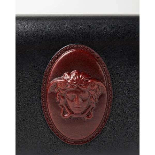 Versace Lou Nappa Mini Bag in Black and Brown, view 4 | Mini Bags