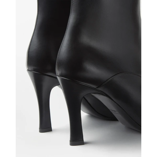 Versace Marisa Leather Ankle Boots 90 mm in Black, view 5 | Boots