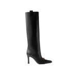 Versace Marisa Leather Boots 90 mm in Black | Boots | Coveti