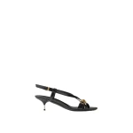 Versace Marisa Leather Sandals 50 mm in Black | Sandals | Coveti