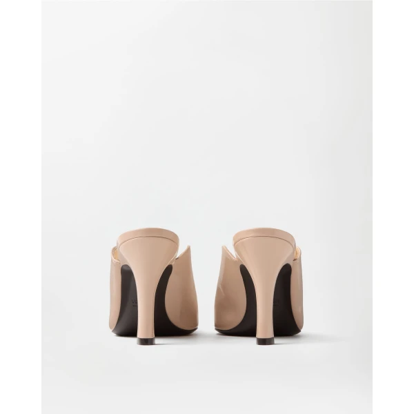 Versace Marisa Patent Mules 90 mm in Beige, view 5 | Mules