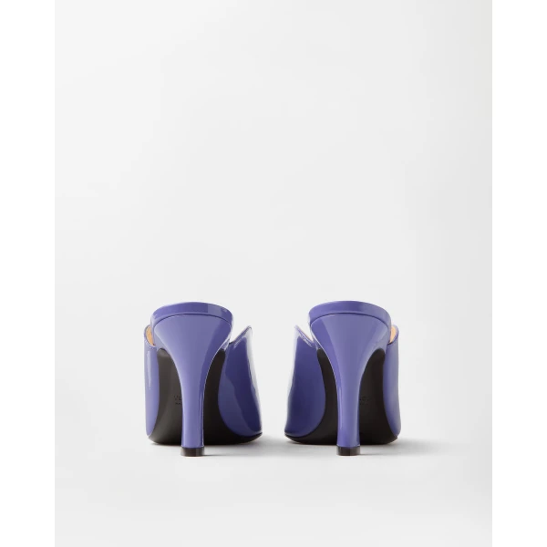 Versace Marisa Patent Mules 90 mm in Lilac, view 5 | Mules