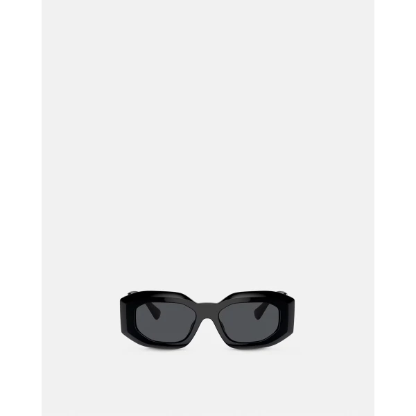 Versace Maxi Medusa Biggie Sunglasses in Black and Silver, view 2 | Sunglasses
