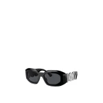Versace Maxi Medusa Biggie Sunglasses in Black and Silver | Sunglasses | Coveti