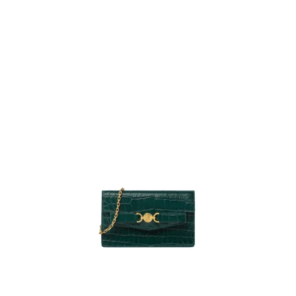 Medusa '95 Croc-Effect Clutch in Green