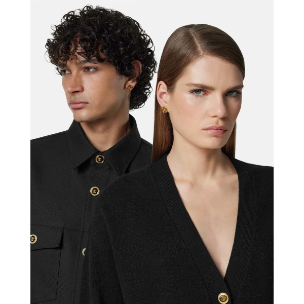 Versace Medusa '95 Earrings in Light Gold, view 3 | Earrings