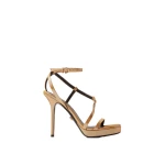 Versace Medusa '95 Embellished Leather Sandals 115 mm in Gold | Sandals | Coveti