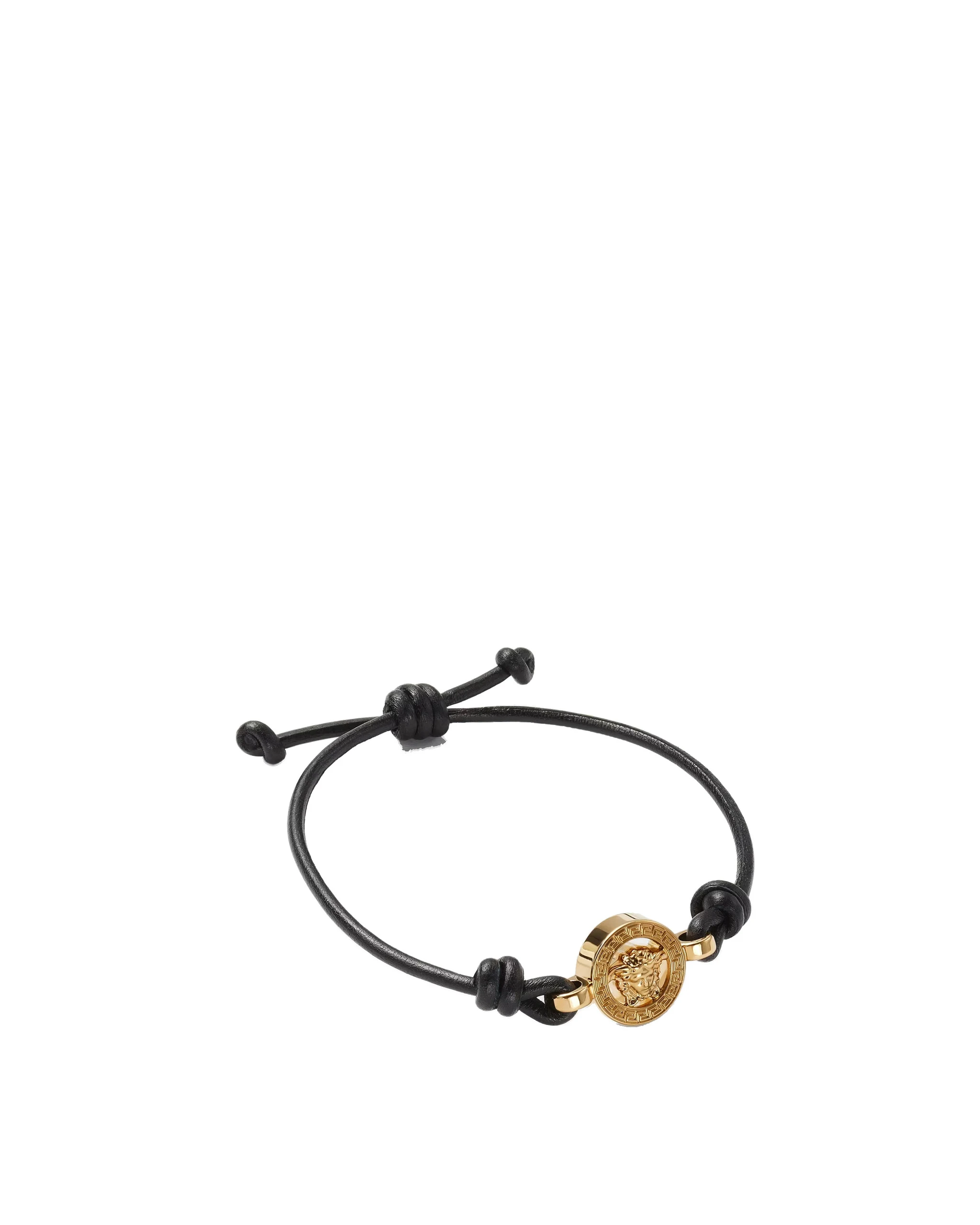 Versace Medusa '95 Leather Bracelet in Black and Gold Versace Medusa '95 Leather Bracelet in Black and Gold | Bracelets | Coveti