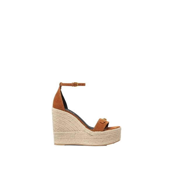 Medusa '95 Suede Wedge Sandals 120 mm in Brown