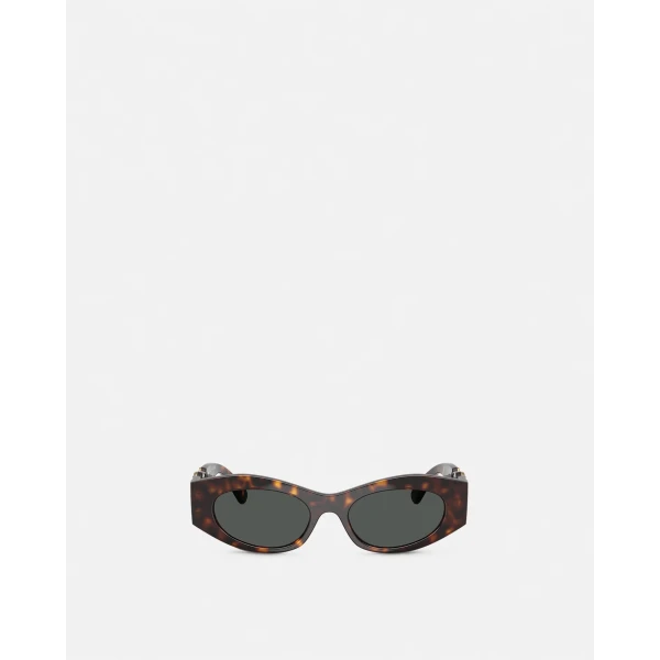 Versace Medusa Biggie Cat-Eye Sunglasses in Havana, view 2 | Sunglasses