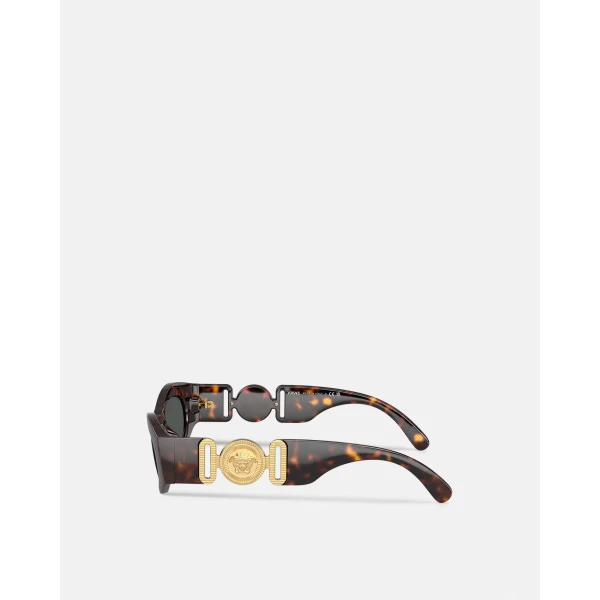 Versace Medusa Biggie Cat-Eye Sunglasses in Havana, view 3 | Sunglasses