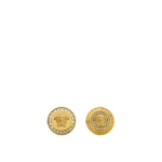 Versace Medusa Crystal Earrings in Gold Metal | Earrings | Coveti