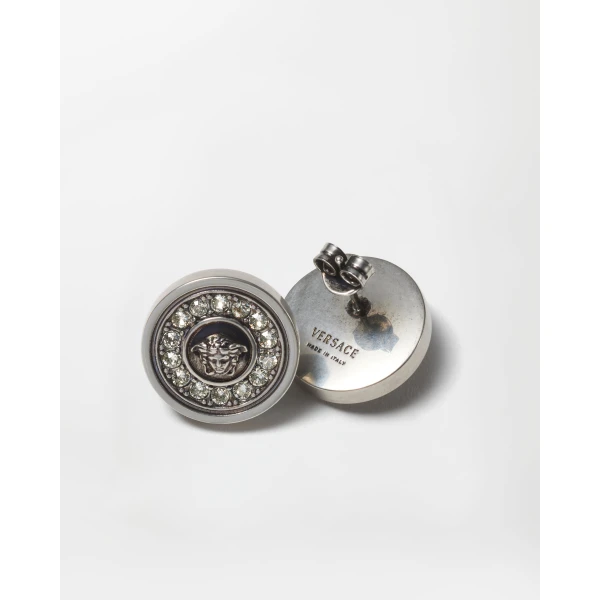 Versace Medusa Crystal Earrings in Silver, view 3 | Earrings