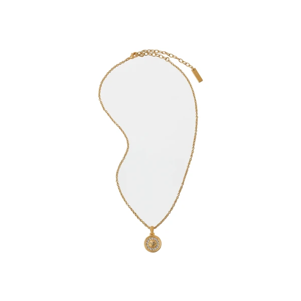 Versace Medusa Crystal Necklace in Gold | Necklace | Coveti