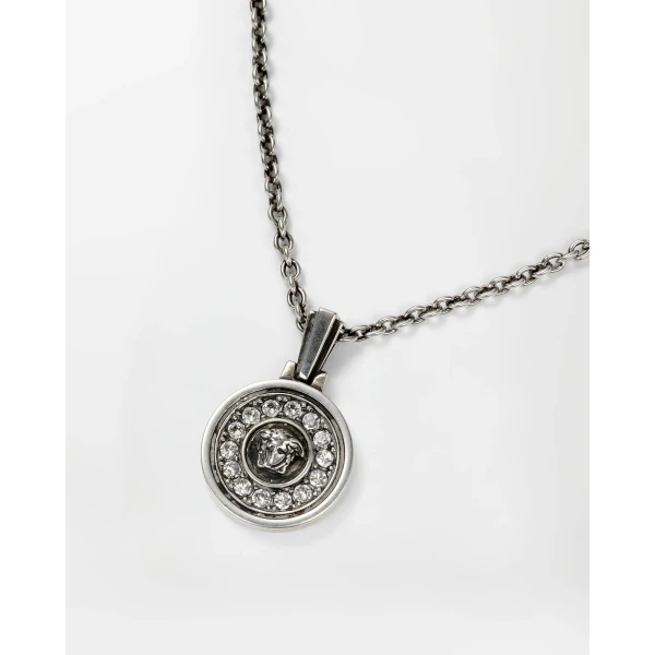 Versace Medusa Crystal Necklace in Silver, view 3 | Necklace