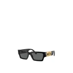 Versace Medusa Deco Sunglasses in Black and Gold | Sunglasses | Coveti