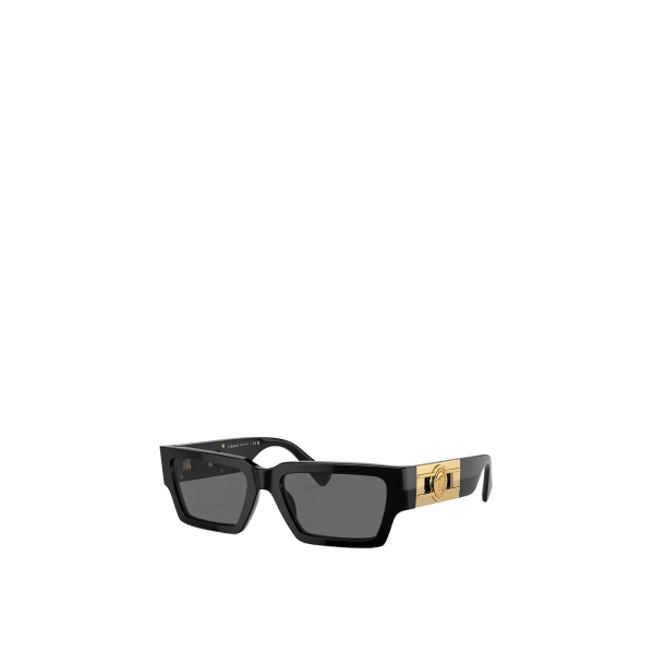 Versace Medusa Deco Sunglasses in Black and Gold | Sunglasses | Coveti