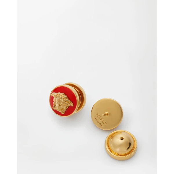 Versace Medusa Earrings in Red and Gold, view 3 | Earrings