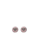 Versace Medusa Earrings in Silver and Pink | Earrings | Coveti