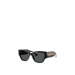Versace Medusa Focus Cat-Eye Sunglasses in Black and Green | Sunglasses | Coveti