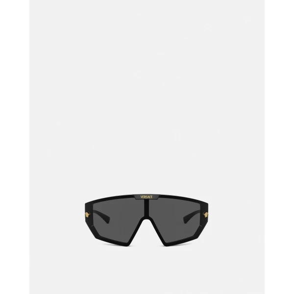 Versace Medusa Horizon Sunglasses in Black, view 2 | Sunglasses