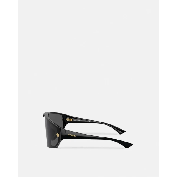Versace Medusa Horizon Sunglasses in Black, view 4 | Sunglasses
