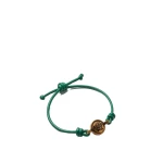 Versace Medusa Leather Bracelet in Green | Bracelets | Coveti