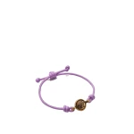 Versace Medusa Leather Bracelet in Lilac | Bracelets | Coveti